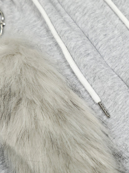 Stylish Wide-Leg Lounge Pants with Faux Fur Pom-Pom Detail 