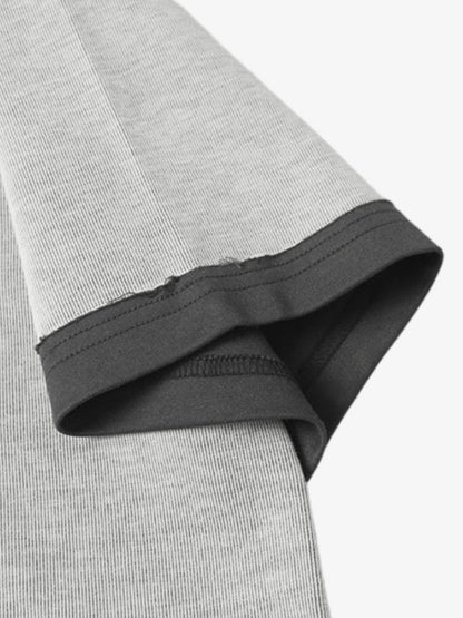 Vintage Distressed Washed Gradient Short-sleeved T-shirt 