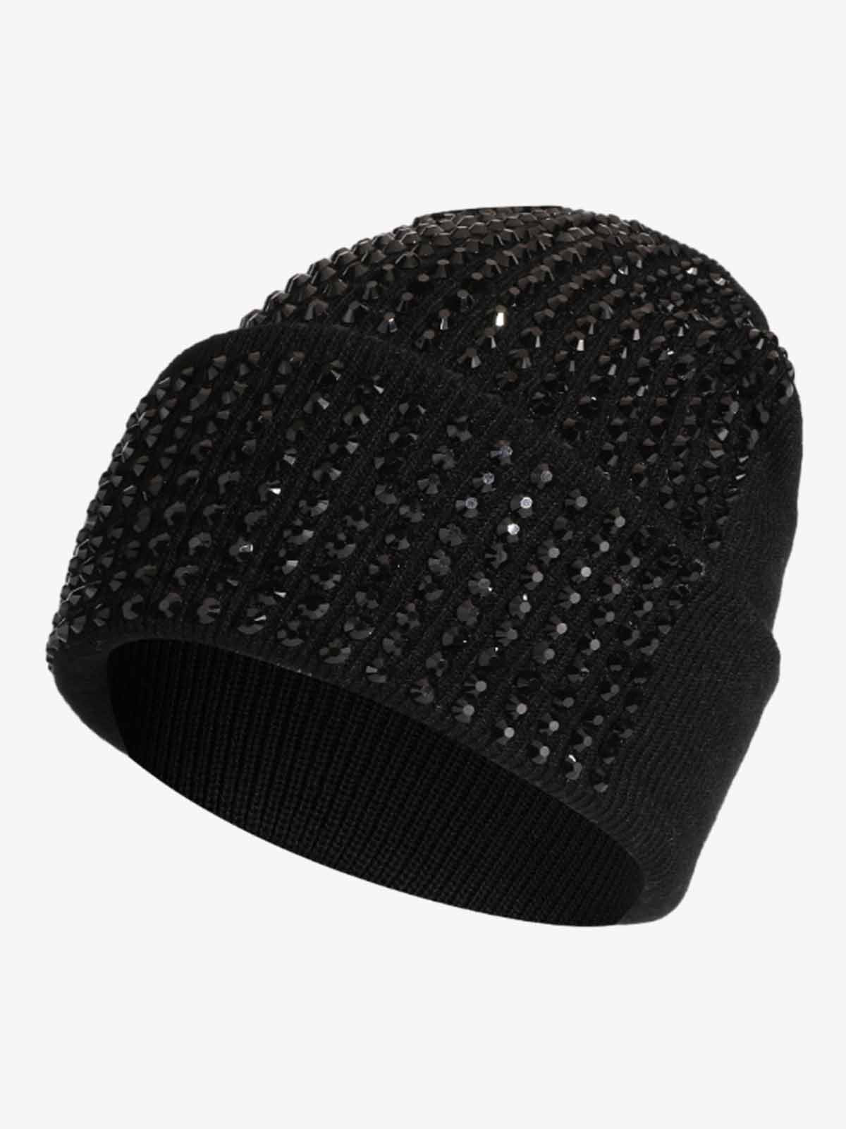 Knitted Rhinestone Beanie Hat with Sequins and Sparkle Design for Women and Men Fashion Winter Warm Cap?