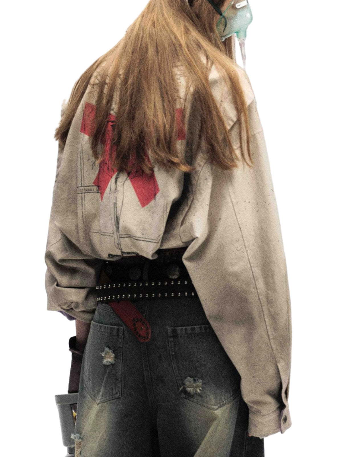 Retro Badge Dirty Dye Detroit Jacket 