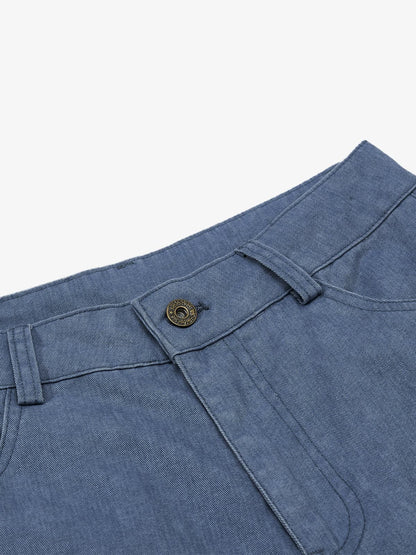 Black Denim Cargo Pants with Zippered Pockets Wide Leg High Waist Jeans?