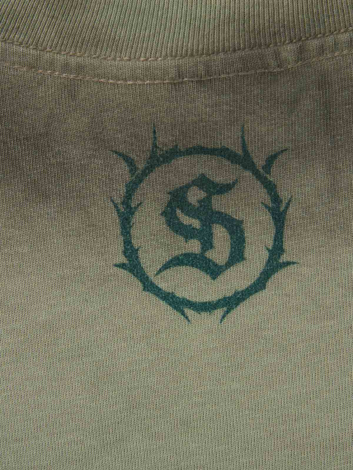 Supermade Distressed Rebellious Gun and Cross Print T-Shirt?