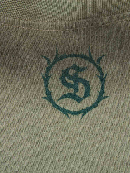 Supermade Distressed Rebellious Gun and Cross Print T-Shirt?