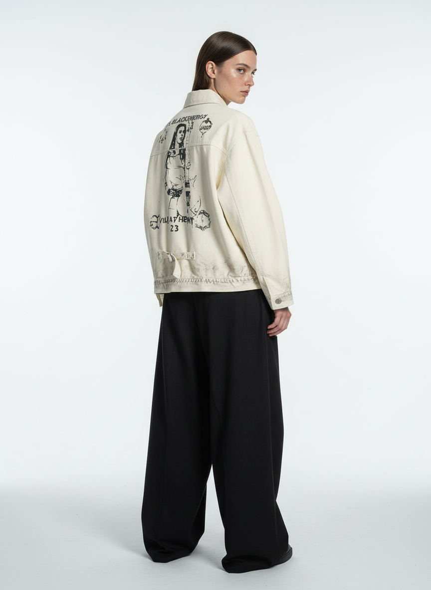 Street Hip-Hop Portrait Print Graphic Jacket