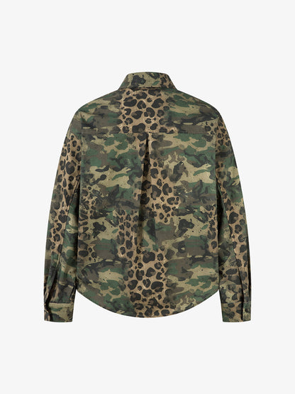 Cotton Camouflage Print Long Sleeve Shirt for Men - Casual Outdoor Style?