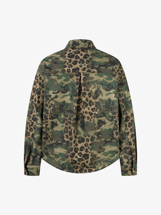 Cotton Camouflage Print Long Sleeve Shirt for Men - Casual Outdoor Style?