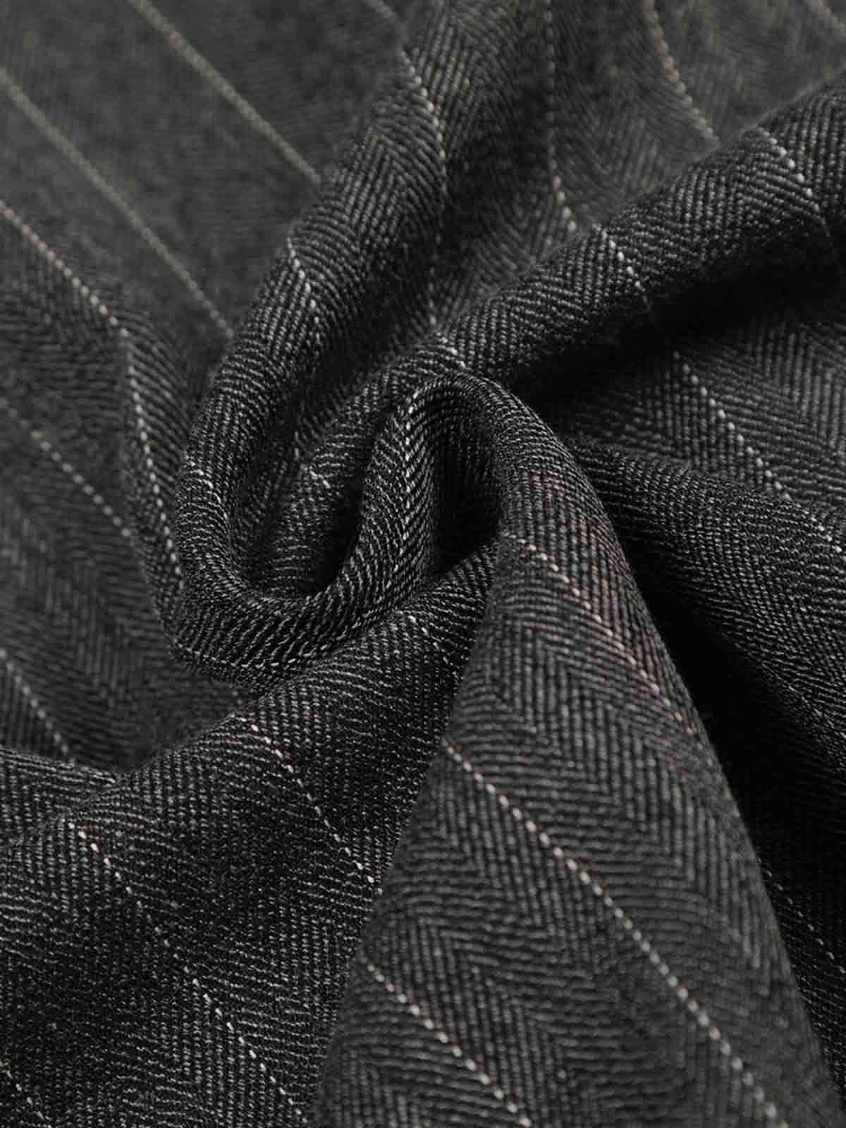 Pinstripe Vertical Embroidery Track Jacket