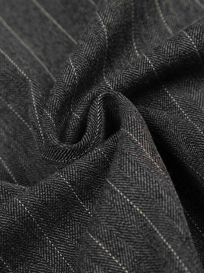 Pinstripe Vertical Embroidery Track Jacket