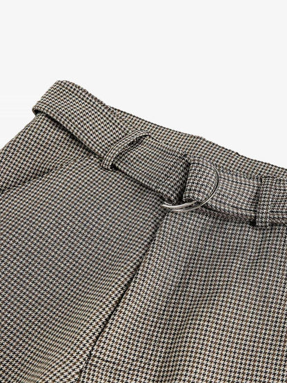 Belted Houndstooth Blazer Pants 