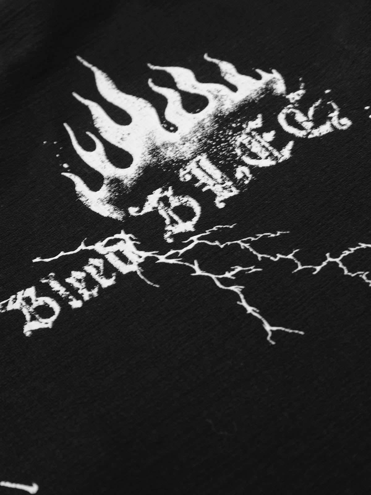 Cotton Long Sleeve Henley Shirt with Gothic Reaper Print Dark Black Graphic Sweatshirt for Men?