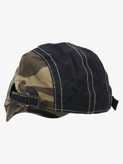 Camouflage Metal Patch Design Duckbill Forward Cap 