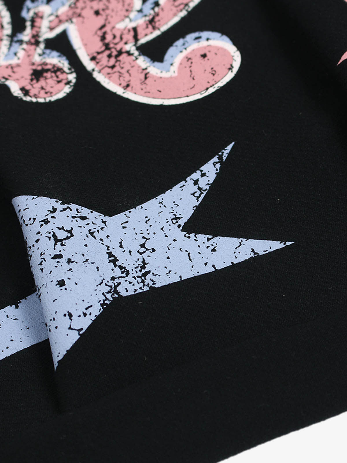 Retro Graphic Fleece-Lined Baggy Sweatpants