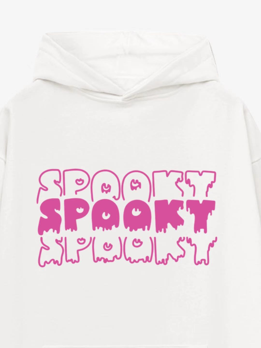Spooky Halloween Pumpkin Design Cotton Hoodie 