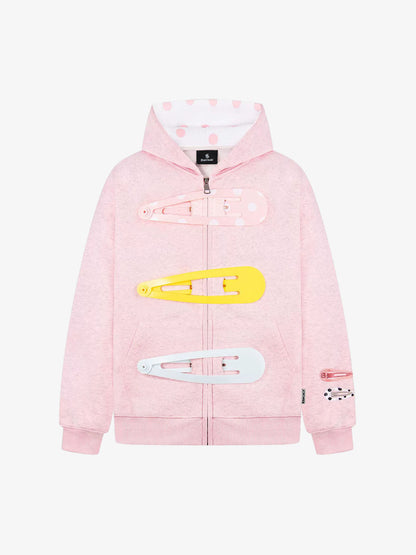 Cotton Blend Hoodie with Hair Clip Print Design for Men and Women?