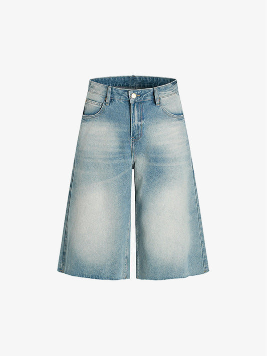 Vintage Raw Edge Cropped Jeans 