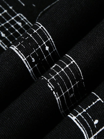 American Retro Rivet Design Street Hip-hop Long Sleeves T-shirt 