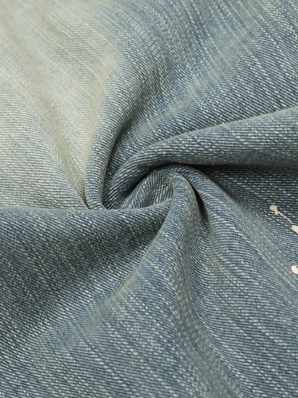 Washed Slub Machete Dye Jeans 