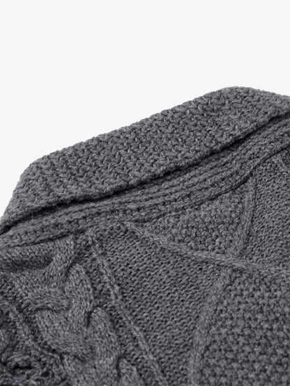 Retro Beaded Crochet Distressed Knit Cardigan 