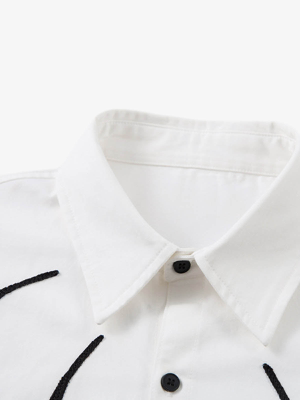 Cotton Blend Short Sleeve Shirt with Black Flame Print Long Sleeve Insert, Stylish Contrast Design for Men and Women?