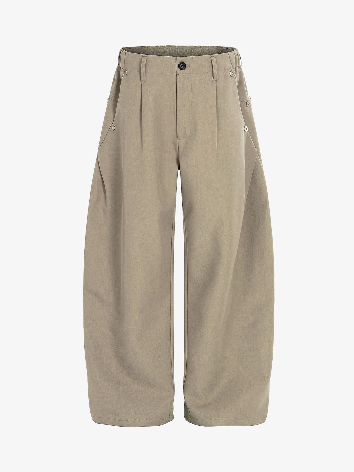 Wide-Leg Cargo Capri Pants with Multiple Pockets 