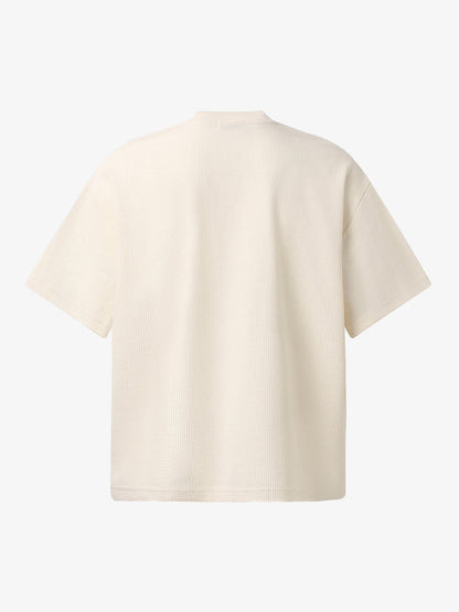 Cotton Waffle Knit Graphic T-Shirt with The Supermade Records Print for Men?