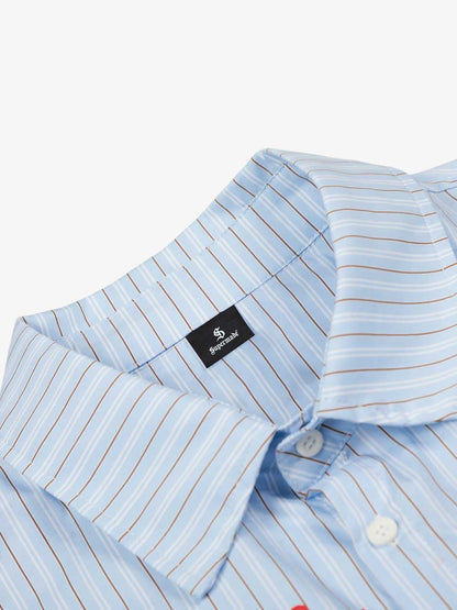 Fun Graffiti Striped Graphic Button-Up Shirt