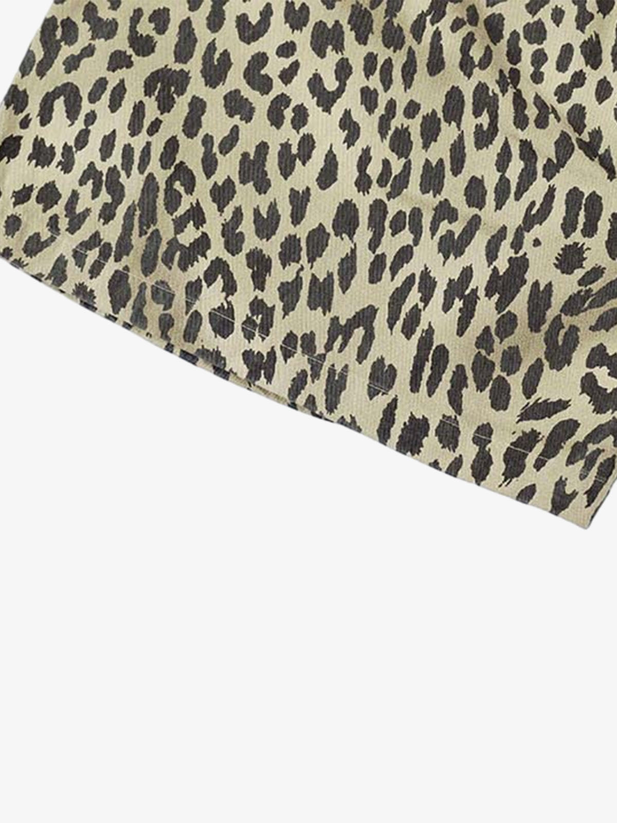 Cotton Leopard Print Bermuda Shorts for Men 