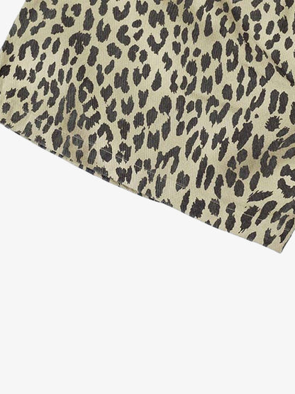 Cotton Leopard Print Bermuda Shorts for Men 