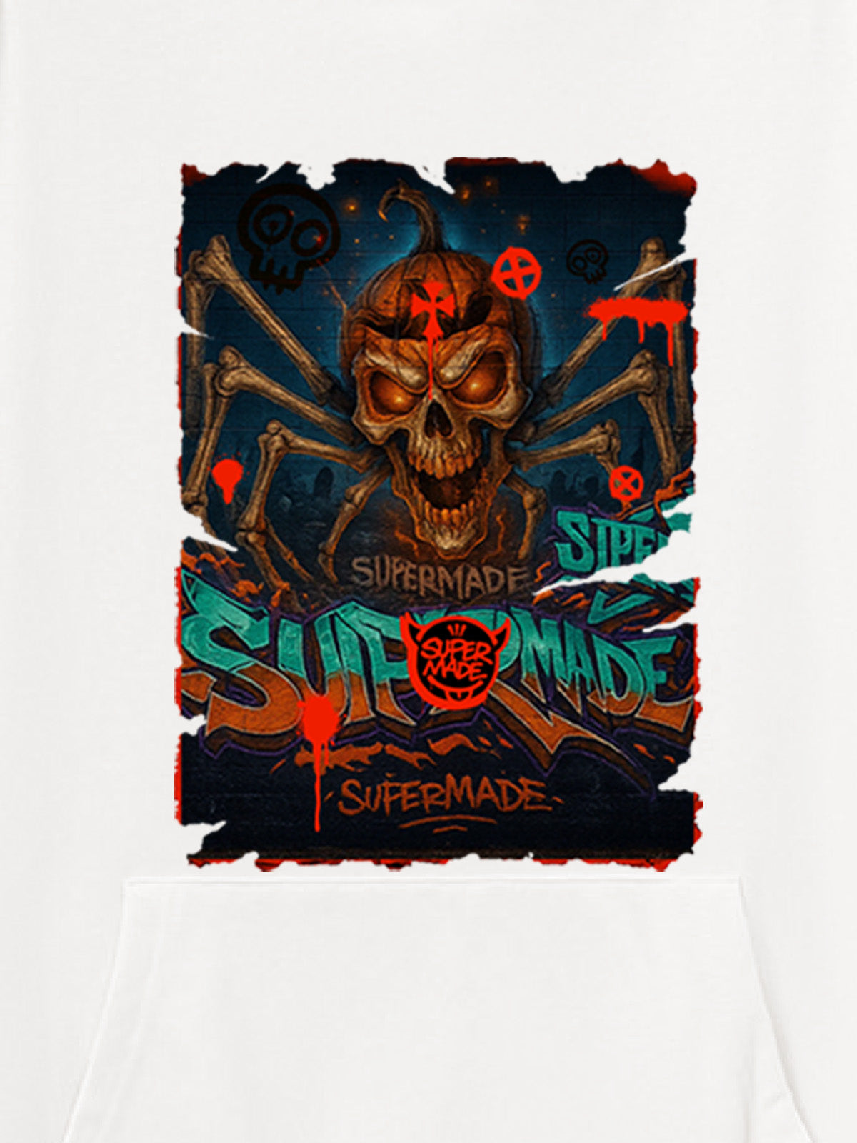 Bloody Dark Skull Spider Hoodie 