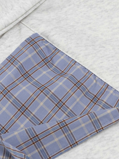 Stylish Hoodie with Plaid Bow Detail for Women - Perfect for Casual and Fashionable Looks 