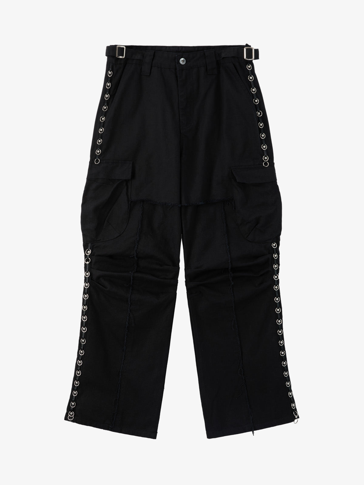 Supermade Retro Distressed Print Heavyweight Canvas Baggy Pants 