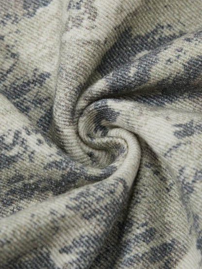 Plaid Jacket with Zipper Detail and Keychain Accessory 