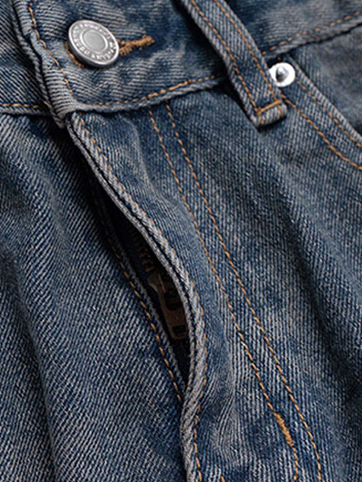 Wasteland Style Ink Splash Baggy Jeans 