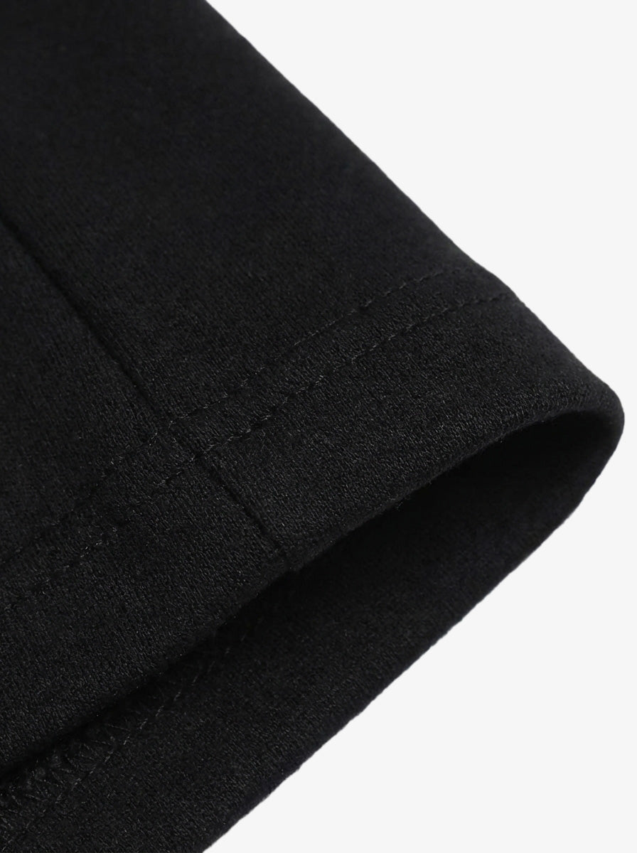 Suede-Touch Embroidered Sport Color-Block T-Shirt