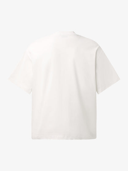 Cotton Oversized Graphic T-Shirt with Vintage Print and Patch Design 