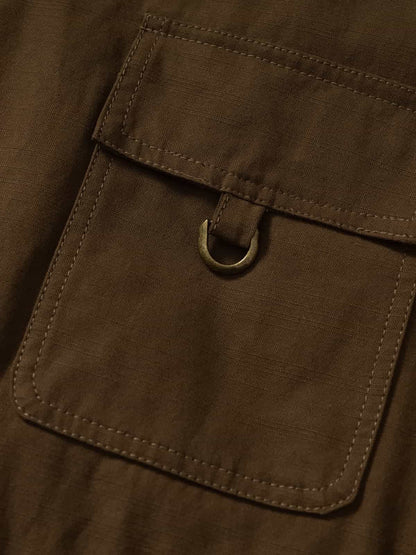 Winter-Ready Corduroy Jacket with Faux Fur Trim for Men 