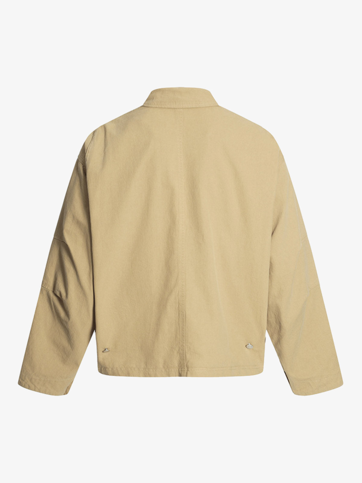 Zip Front Shirt Collar Boxy Jacket