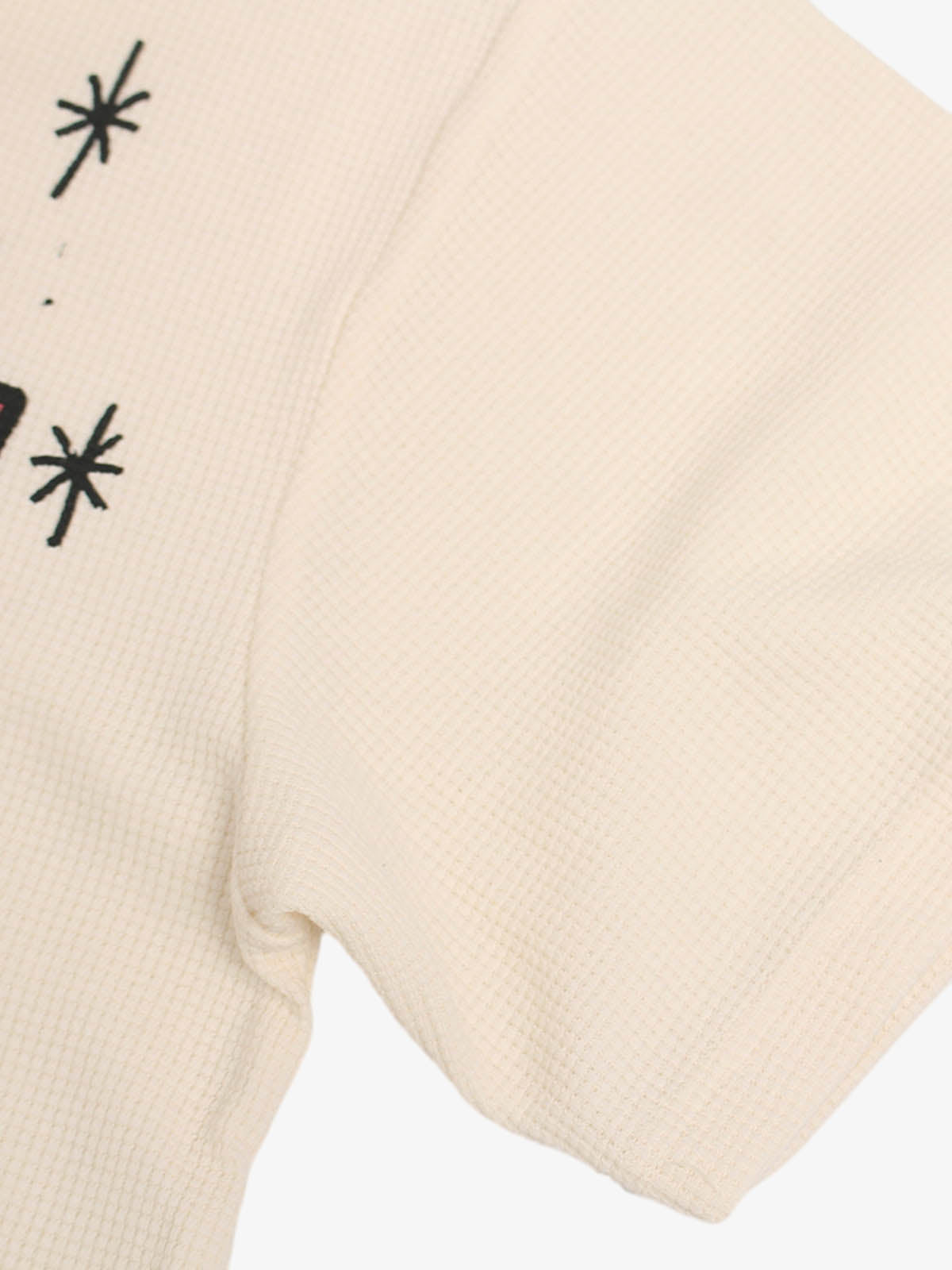 Cotton Waffle Knit Graphic T-Shirt with The Supermade Records Print for Men?