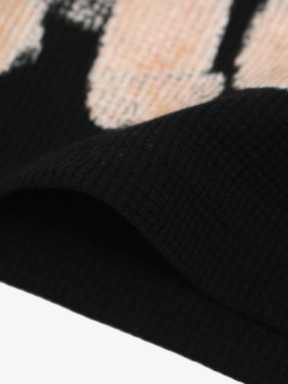 Cotton Oversized T-Shirt with Cat Graphic Print and Text Design?