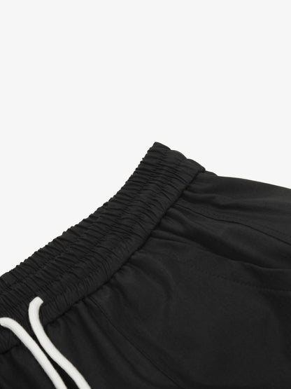 Cotton-Blend Track Suit Set with White Stripes - Oversized Zip-Up Jacket and Wide-Leg Pants?