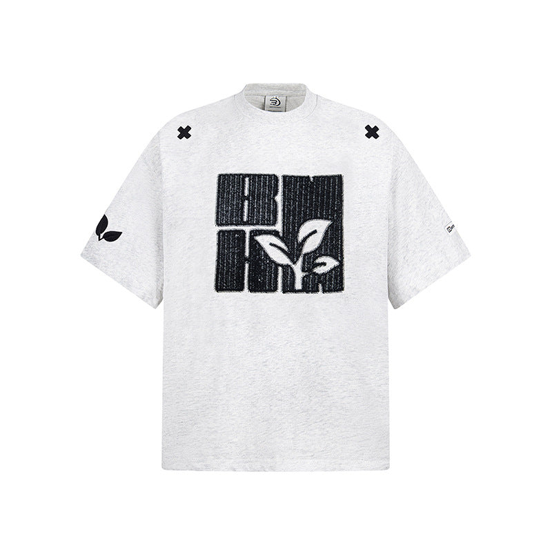 Embroidered Oversized T-Shirt Set 