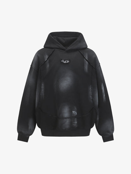 Trendy Tie-Dye Hoodie with Unique Distressed Design for Casual Wear 