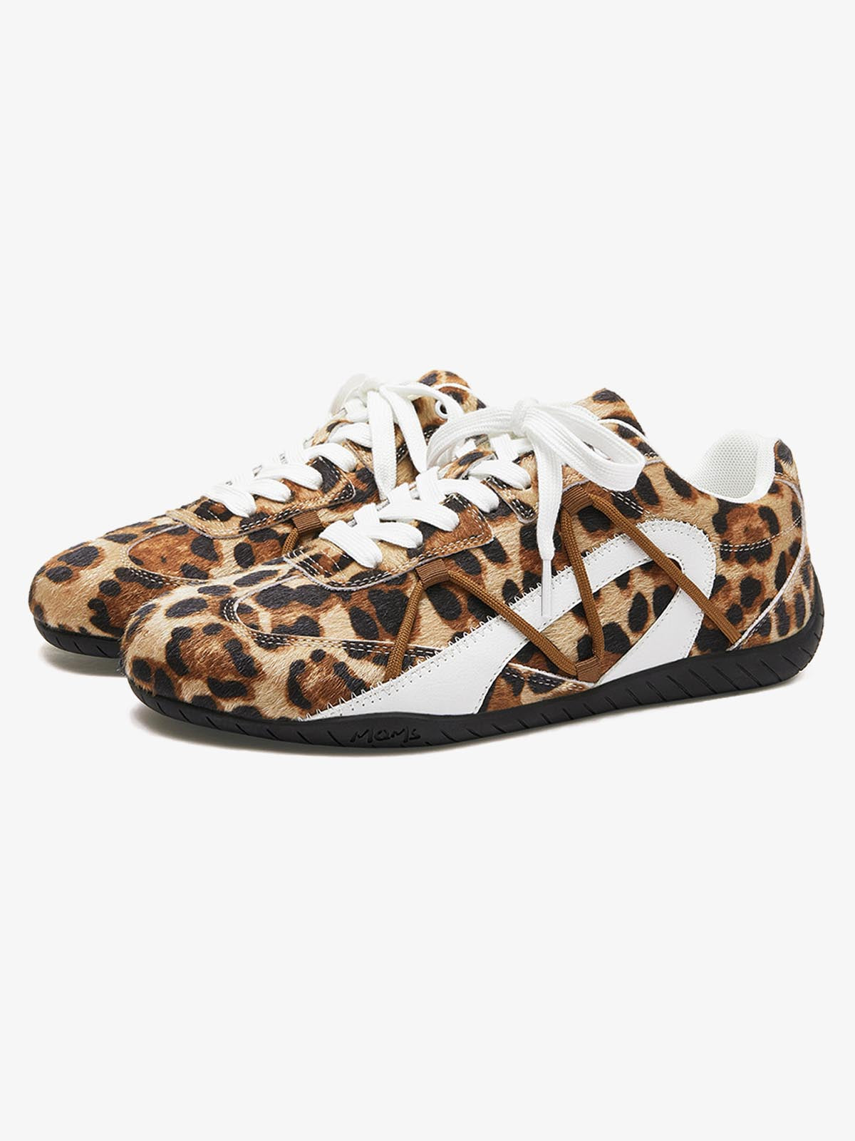 Leopard Print Racing Training Sneakers