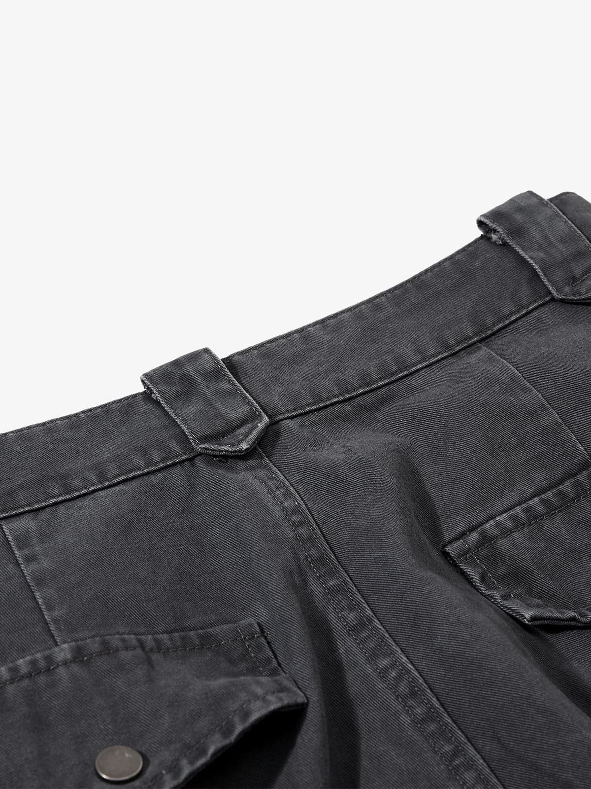 Cotton Blend Cargo Pants with Belted Straps and Multiple Pockets for Men and Women?
