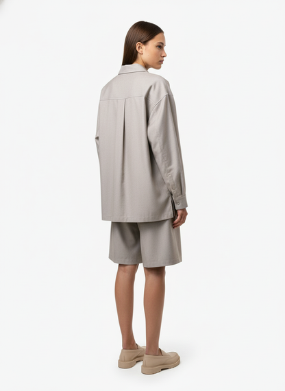 Vintage Deconstructed Pleated Shorts