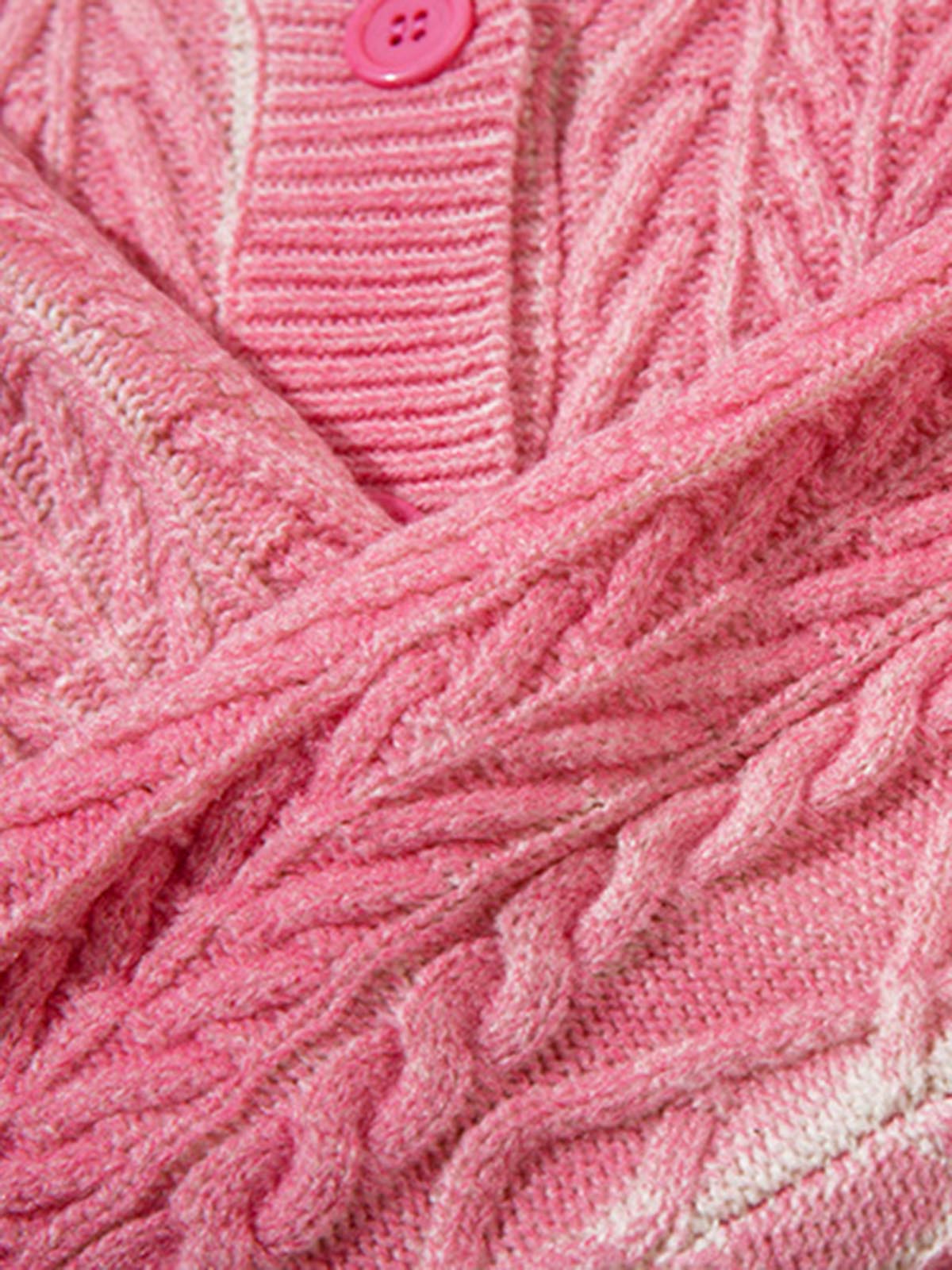 Cable Knit Cardigan Damaged Dirty Dyed Sweater 