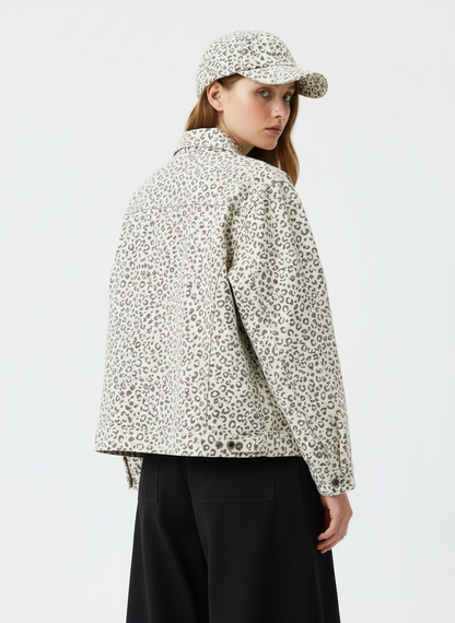 Vintage Leopard Print Distressed Baseball Cap