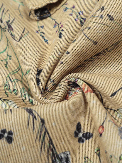 Retro Jacquard Straight-Leg Personalized Work Pants 