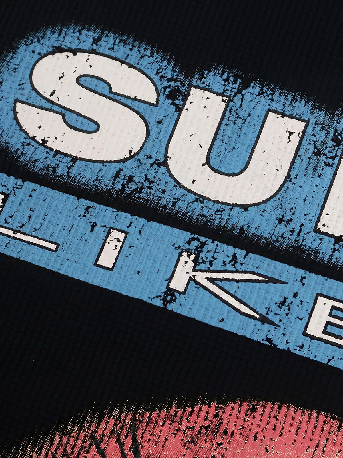 Cotton Waffle Knit Graphic T-Shirt with The Supermade Records Print for Men?