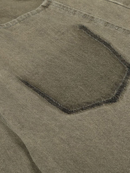 Wide-Leg Utility Trousers with Oversized Pockets - Perfect for Casual and Outdoor Adventures 